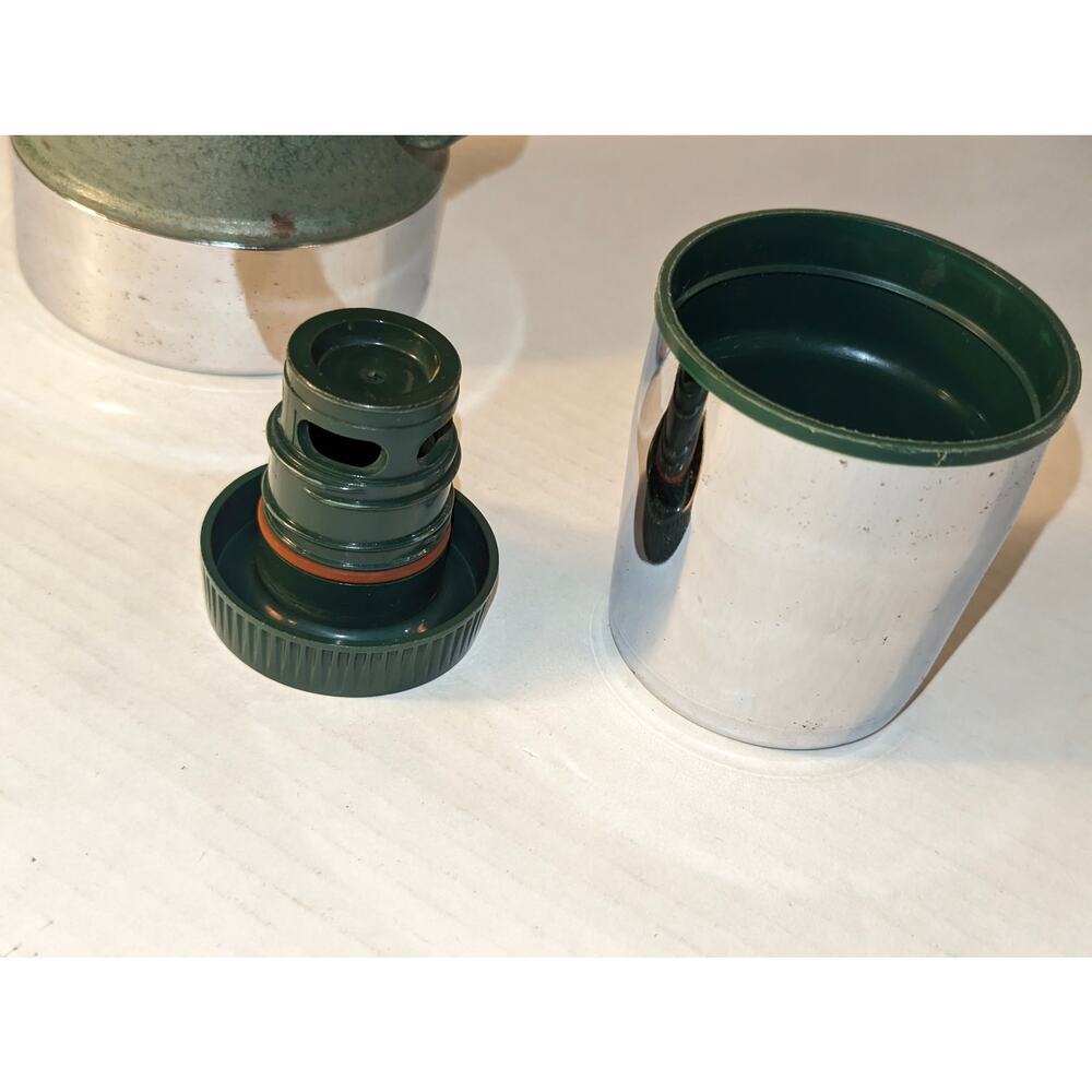 Vtg Aladdin Stanley A-944DH 1 QT Thermos #100 Cup #RH94 Handle #13B Stopper - Picture 2 of 12